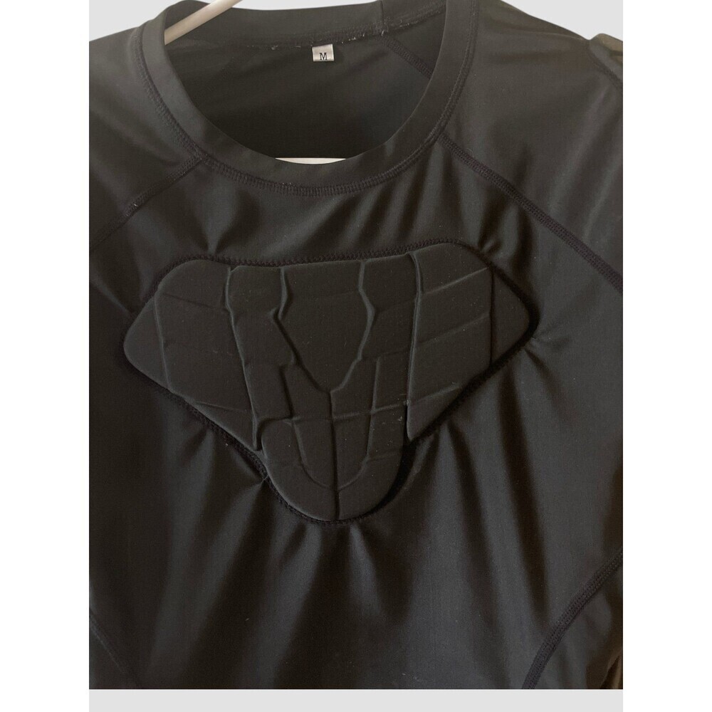 Men T-Shirt Padded Compression Adult M Football Rib Chest Protector Shirt NWOT - Picture 5 of 8
